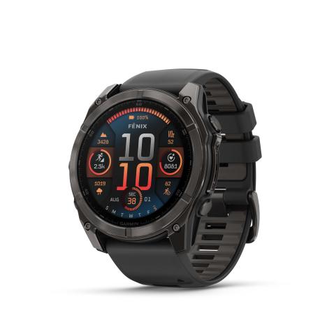 GARMIN FENIX 8 51mm AMOLED Sapphire Carbon Gray DLC Titanium / Black Band 010-02905-21